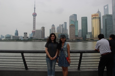 Ashley and her friend Shuai in Shanghai